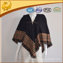 2015 Autumn New Style Fashionable Plaid Weave Stole Shawl Scarf With Tassel